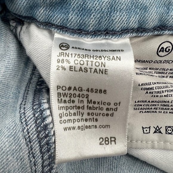 AG Adriano Goldschmied Isabelle High Rise Straight Crop Jeans Size 28 Women’s - Picture 4 of 11